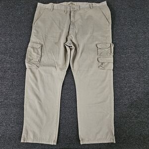Wrangler Cargo Pants Mens 44x30 Beige Regular Fit Work Utility
